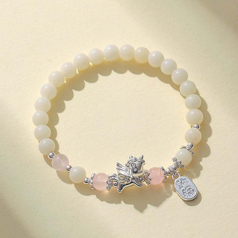 Buddha Stones999スターリングシルバー 馬年 天然黒曜石 菩提樹の強さブレスレット - image 9