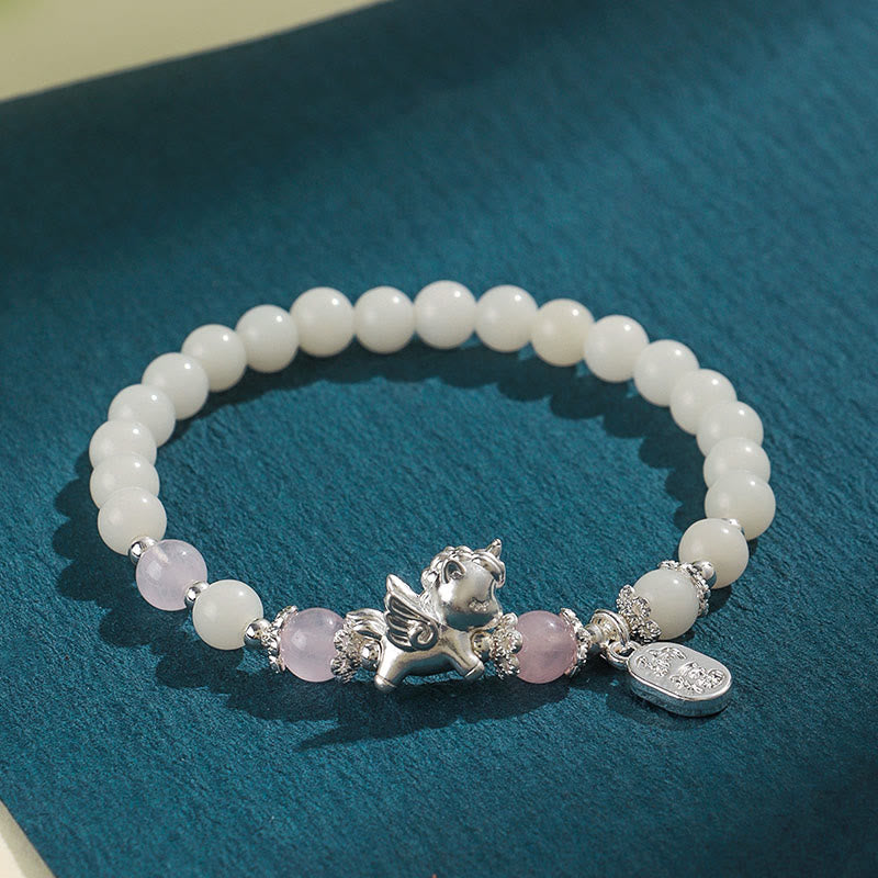 Buddha Stones999スターリングシルバー 馬年 天然黒曜石 菩提樹の強さブレスレット - image 10