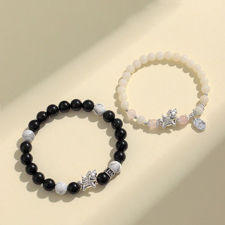 Buddha Stones999スターリングシルバー 馬年 天然黒曜石 菩提樹の強さブレスレット - image 14