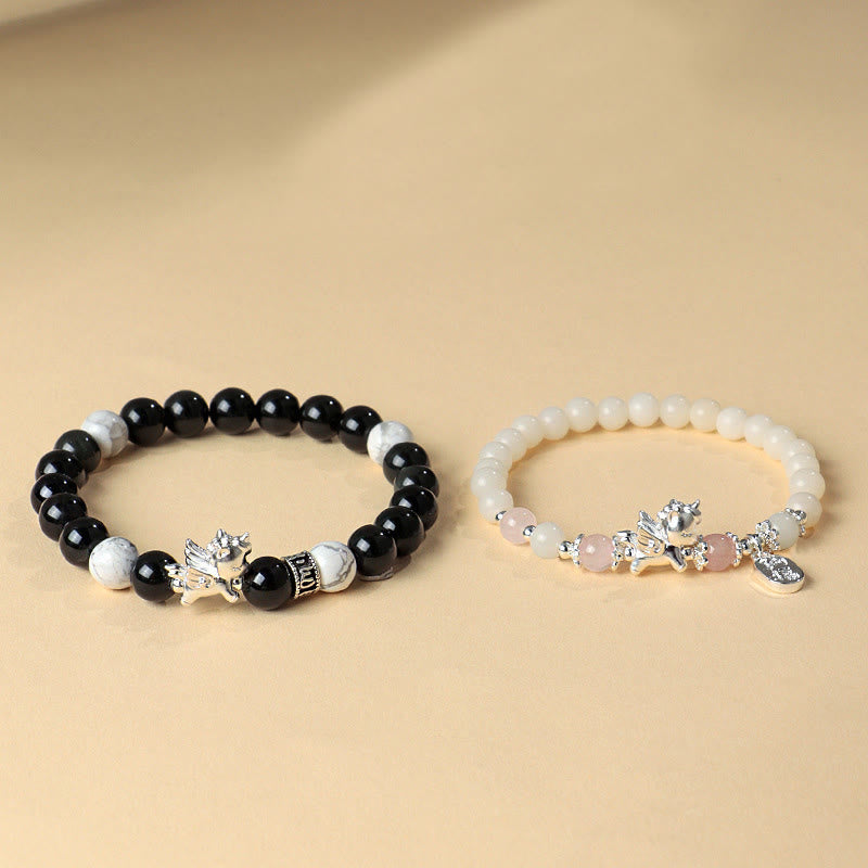 Buddha Stones999スターリングシルバー 馬年 天然黒曜石 菩提樹の強さブレスレット - image 13