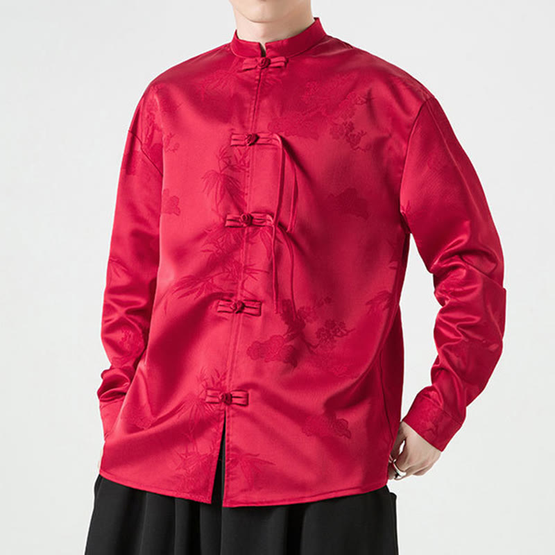 Buddha Stones無地 カエルボタンデザイン 唐装 メンズ 長袖ジャケット - image 4