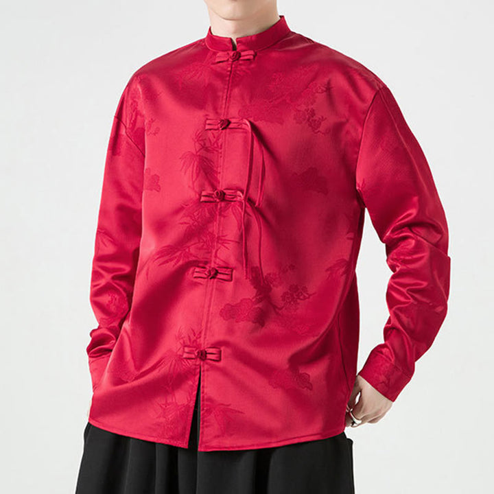 Buddha Stones無地 カエルボタンデザイン 唐装 メンズ 長袖ジャケット - image 4