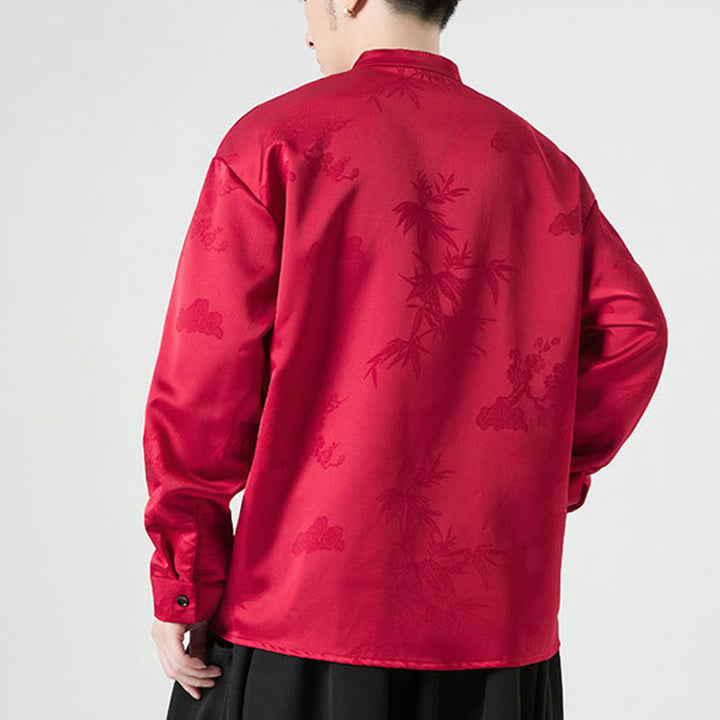 Buddha Stones無地 カエルボタンデザイン 唐装 メンズ 長袖ジャケット - image 2