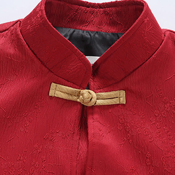 Buddha Stonesジャカード スタンドカラー 長袖 メンズ コットンジャケット ポケット付き - image 3