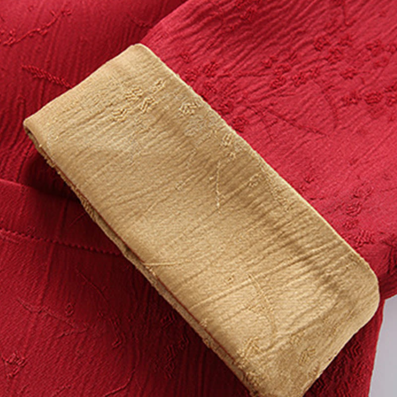 Buddha Stonesジャカード スタンドカラー 長袖 メンズ コットンジャケット ポケット付き - image 5