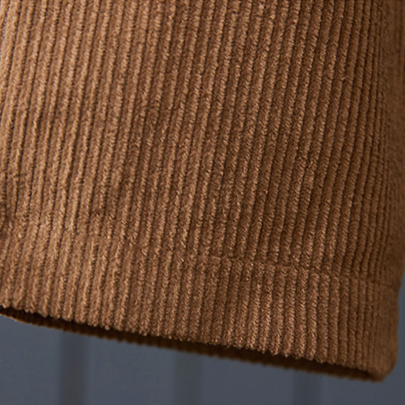 Buddha Stonesペルーカラー 厚手デザイン レディース コットンコーデュロイ ハーレムパンツ ポケット付き - image 7