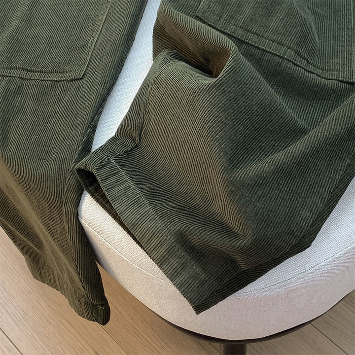 Buddha Stonesレディース 秋冬 ピュアカラー ドローストリング コットン コーデュロイ ハーレムパンツ ポケット付き - image 13