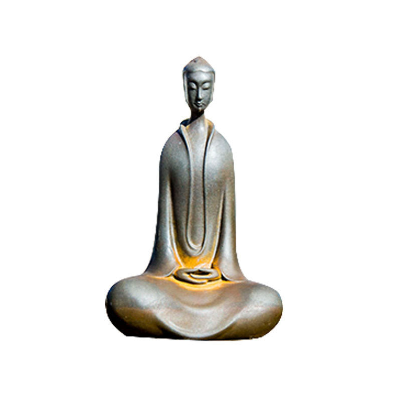 Buddha Stones手作り 釈迦牟尼仏 鉄粉 錆 鋳造 樹脂 像 家の装飾 - image 28