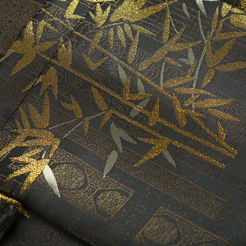 Buddha Stonesゴールデンバンブージャカードフロッグボタン長袖メンズジャケット（ポケット付き） - image 9