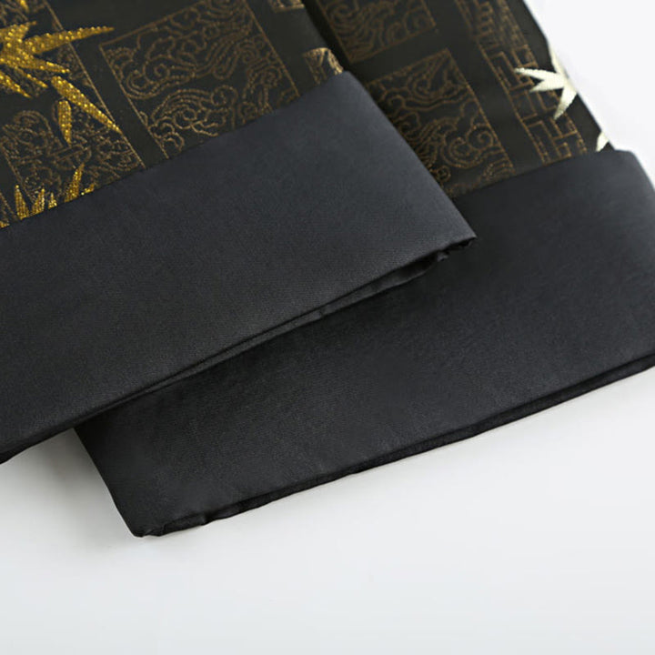 Buddha Stonesゴールデンバンブージャカードフロッグボタン長袖メンズジャケット（ポケット付き） - image 10