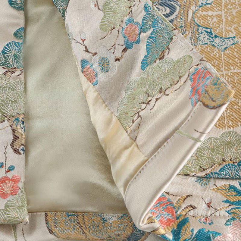 Buddha Stonesマンダリンダック 牡丹 花 カエルボタン 長袖 メンズ ジャケット ポケット付き - image 6