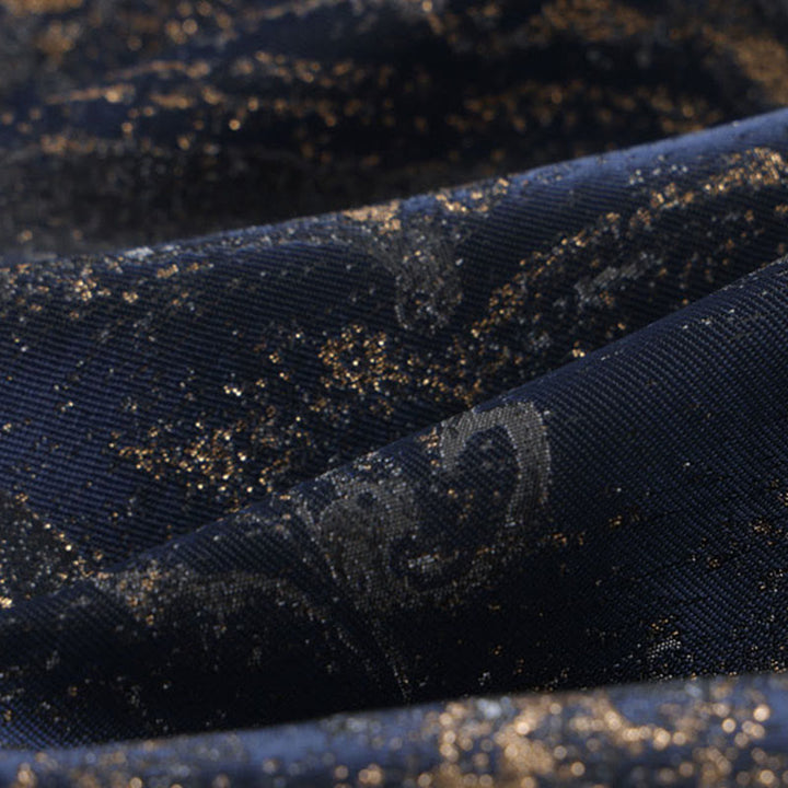 Buddha Stonesと青い流水山カエルボタンの長袖メンズジャケット（ポケット付き） - image 12