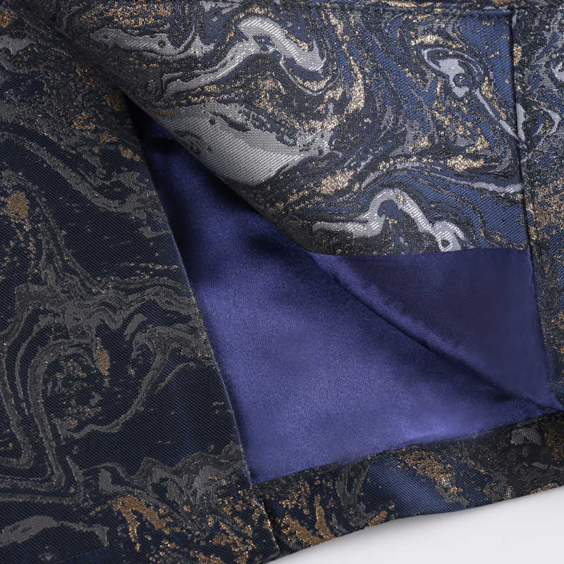 Buddha Stonesと青い流水山カエルボタンの長袖メンズジャケット（ポケット付き） - image 10