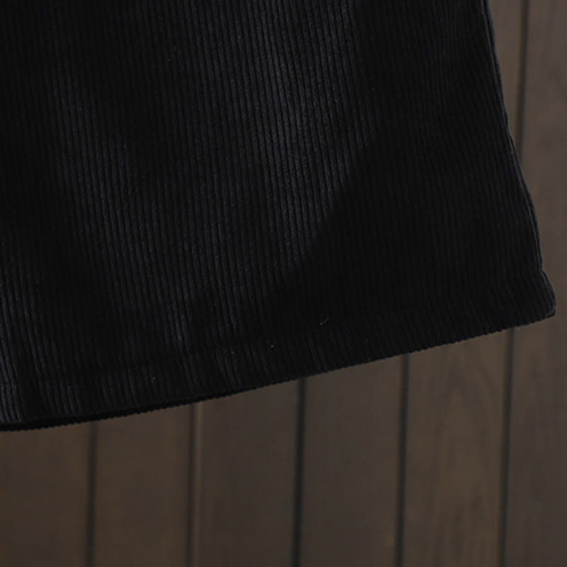 Buddha Stonesフリース裏地 ハイウエスト レディース ワイドレッグ コーデュロイ コットンパンツ ポケット付き - image 14