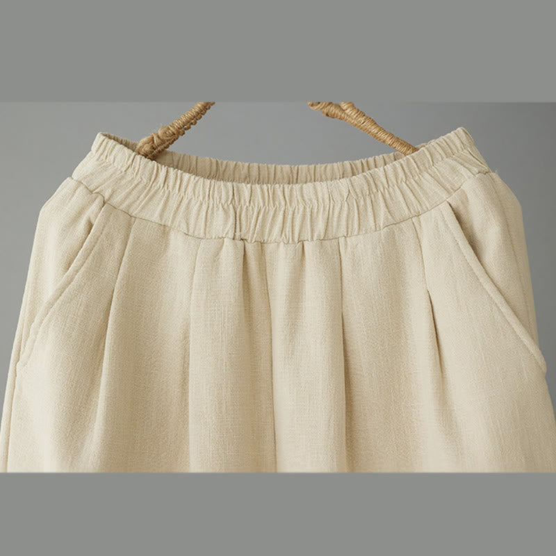 Buddha Stones冬用 レディース コットン サーマル フリース裏地 アンクル丈 パンツ ポケット付き - image 2