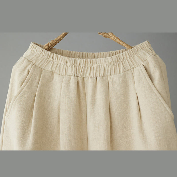 Buddha Stones冬用 レディース コットン サーマル フリース裏地 アンクル丈 パンツ ポケット付き - image 2