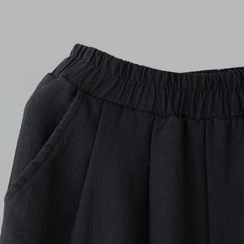 Buddha Stones冬用 レディース コットン サーマル フリース裏地 アンクル丈 パンツ ポケット付き - image 9