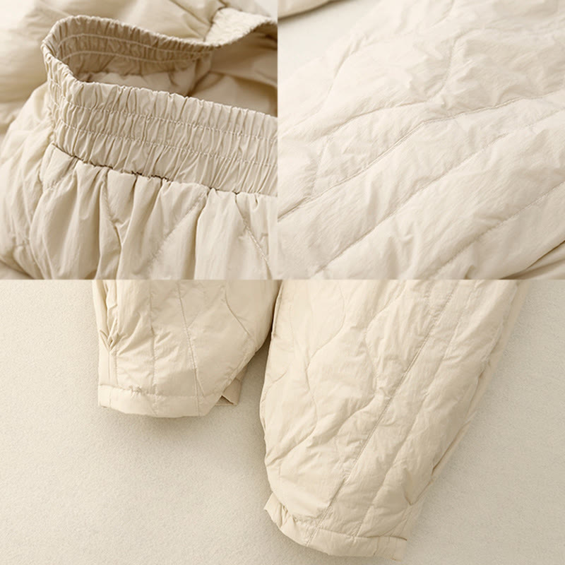 Buddha Stones冬用 無地 レディース コットン サーマルパンツ ポケット付き - image 6