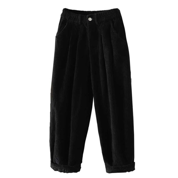 Buddha Stonesレディース 冬用 無地 コーデュロイ コットン ハイウエスト フリース裏地 ハーレムパンツ ポケット付き - image 17