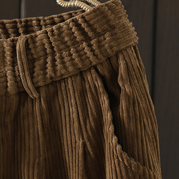 Buddha Stonesレディース 冬用 無地 コーデュロイ コットン ハイウエスト フリース裏地 ハーレムパンツ ポケット付き - image 20