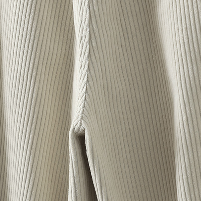 Buddha Stonesレディース 冬用 無地 コーデュロイ コットン ハイウエスト フリース裏地 ハーレムパンツ ポケット付き - image 8