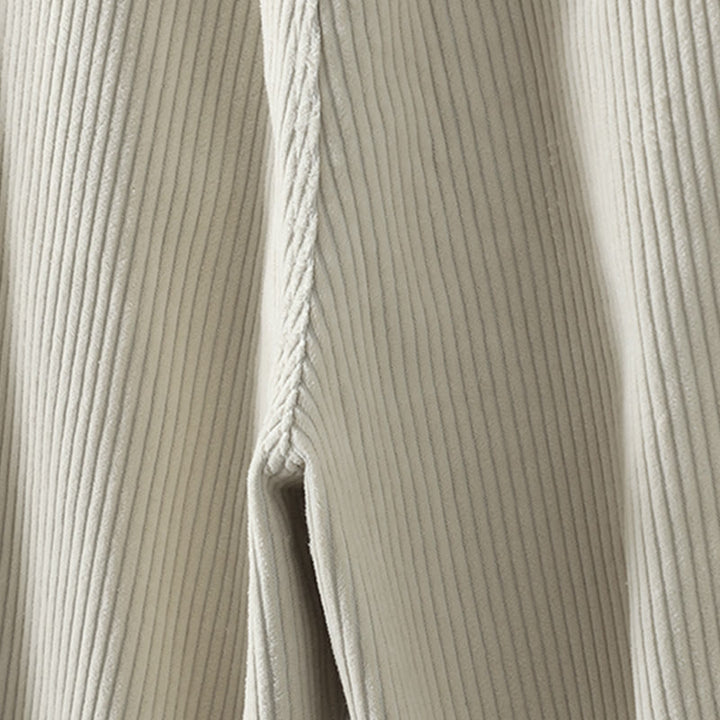 Buddha Stonesレディース 冬用 無地 コーデュロイ コットン ハイウエスト フリース裏地 ハーレムパンツ ポケット付き - image 8