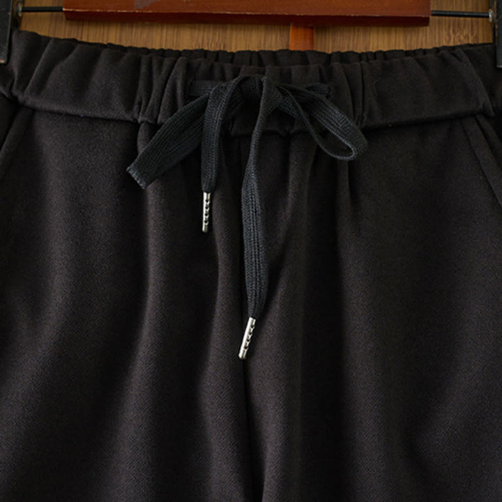 Buddha Stonesカジュアル 厚手 伸縮性ウエスト ストレートレッグ レディース 冬パンツ ポケット付き - image 1