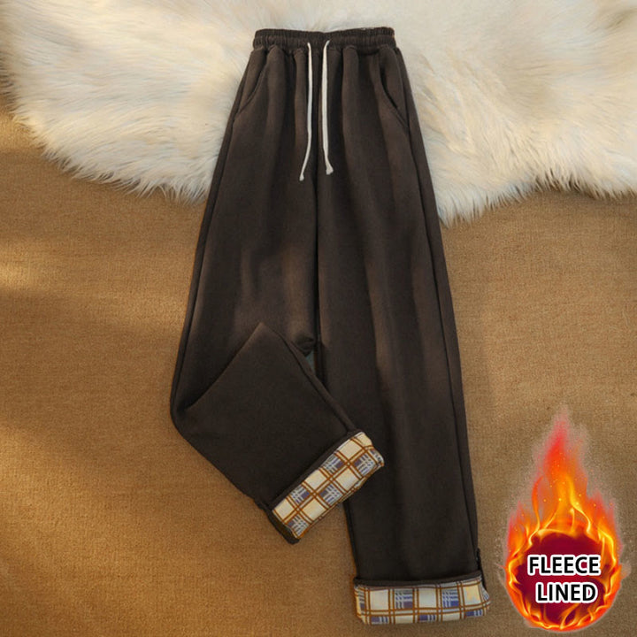 Buddha Stonesレディース パッチワーク コットン コーデュロイ フリース裏地 ワイドレッグパンツ ポケット付き - サドルブラウン（裏起毛） - US18、 UK/AU22、 EU50 (6XL) - image 0