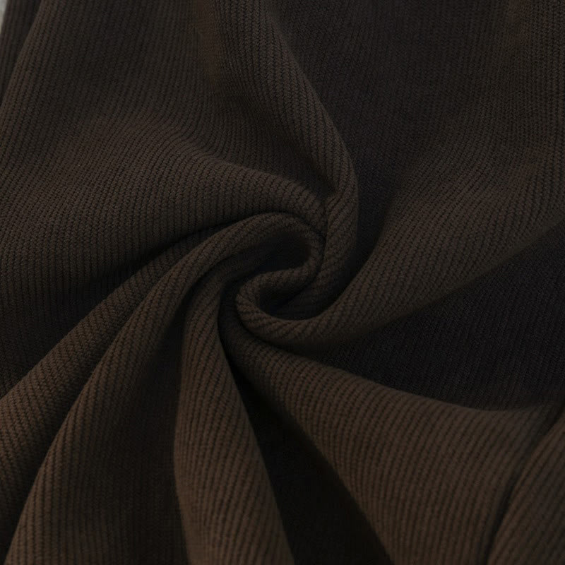 Buddha Stonesレディース パッチワーク コットン コーデュロイ フリース裏地 ワイドレッグパンツ ポケット付き - image 23