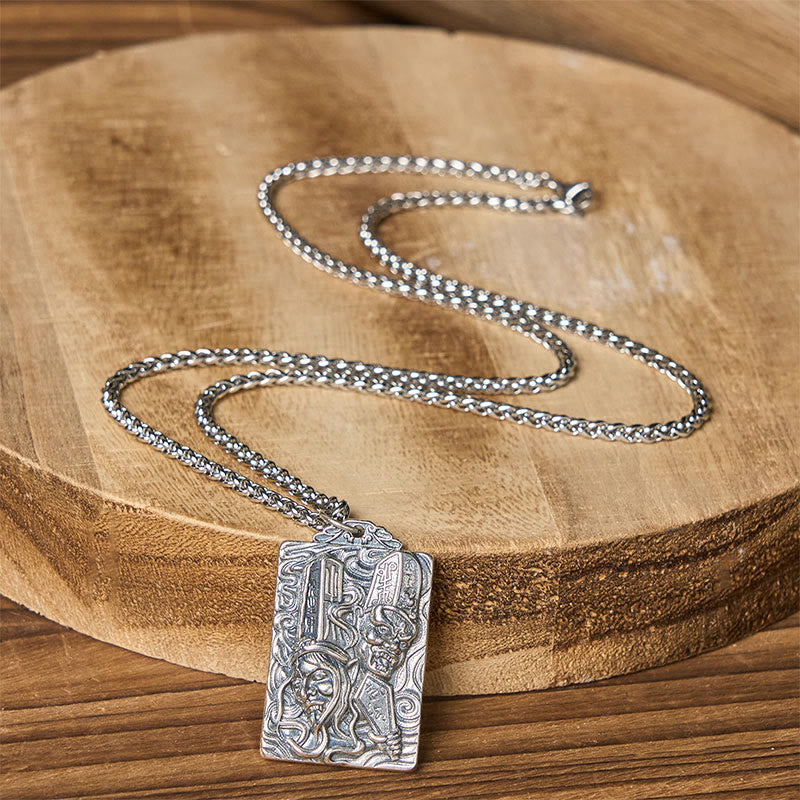 Buddha Stones 銅製 ブラック ホワイト 無常模様 バランスペンダントネックレス - image 9