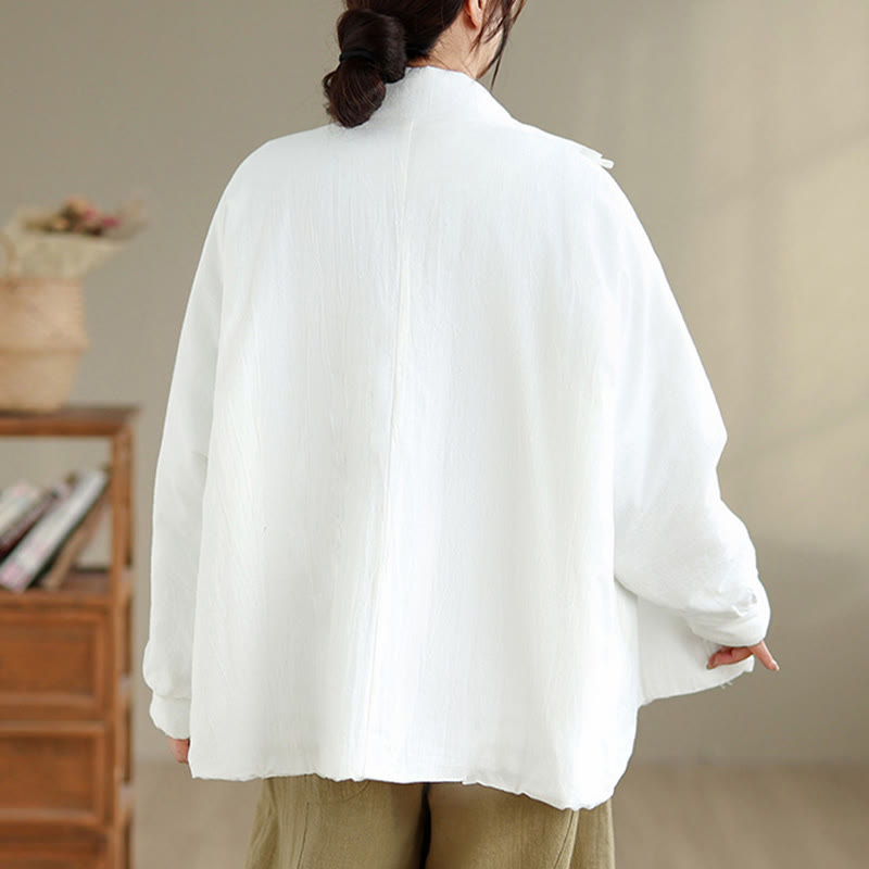 Buddha Stonesレディース 冬用 中国風フロッグボタン 長袖 コットン 厚手ジャケット ポケット付き - image 15