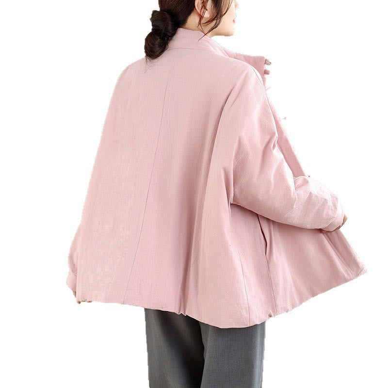 Buddha Stonesレディース 冬用 中国風フロッグボタン 長袖 コットン 厚手ジャケット ポケット付き - image 8