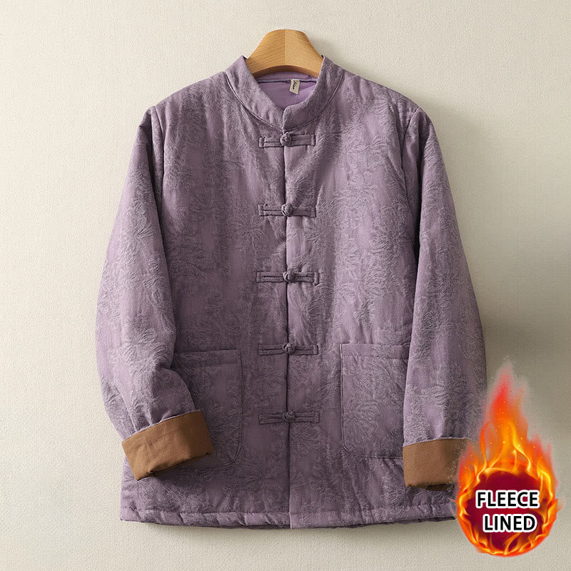 Buddha Stonesレディース 無地 フロッグボタンデザイン 長袖 コットンジャケット ポケット付き - ミディアムオーキッド - US8-10、 UK/AU12-14、 EU40-42 (XL) - image 0