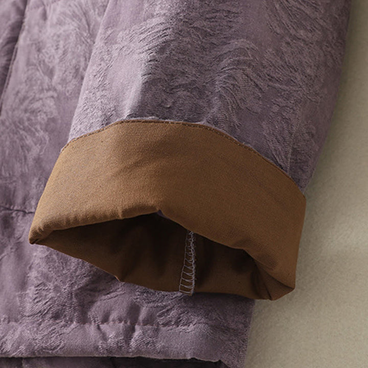 Buddha Stonesレディース 無地 フロッグボタンデザイン 長袖 コットンジャケット ポケット付き - image 3