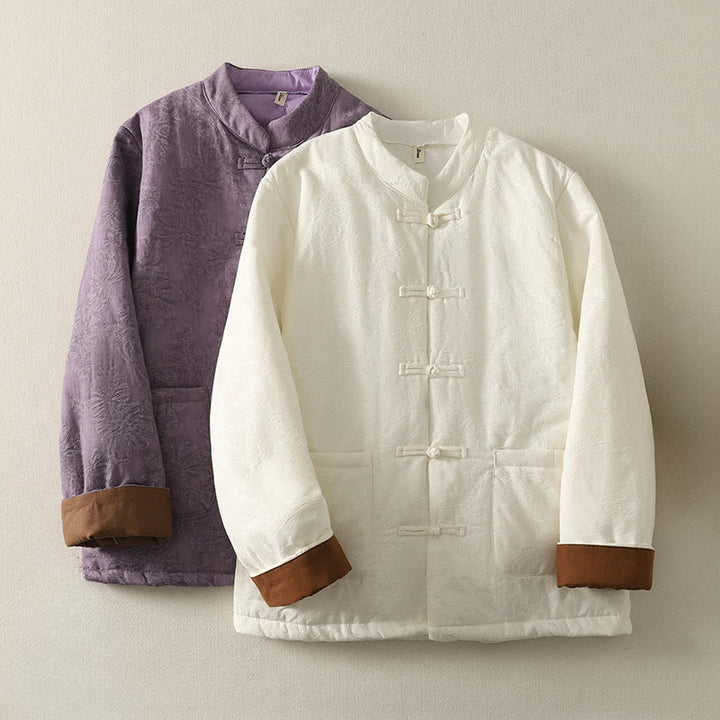 Buddha Stonesレディース 無地 フロッグボタンデザイン 長袖 コットンジャケット ポケット付き - image 15