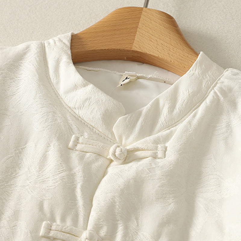 Buddha Stonesレディース 無地 フロッグボタンデザイン 長袖 コットンジャケット ポケット付き - image 7