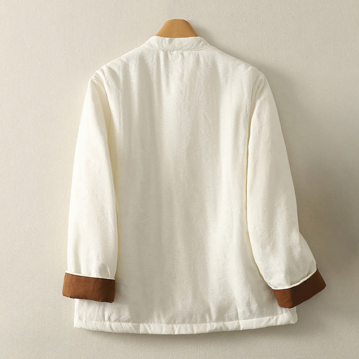 Buddha Stonesレディース 無地 フロッグボタンデザイン 長袖 コットンジャケット ポケット付き - image 6