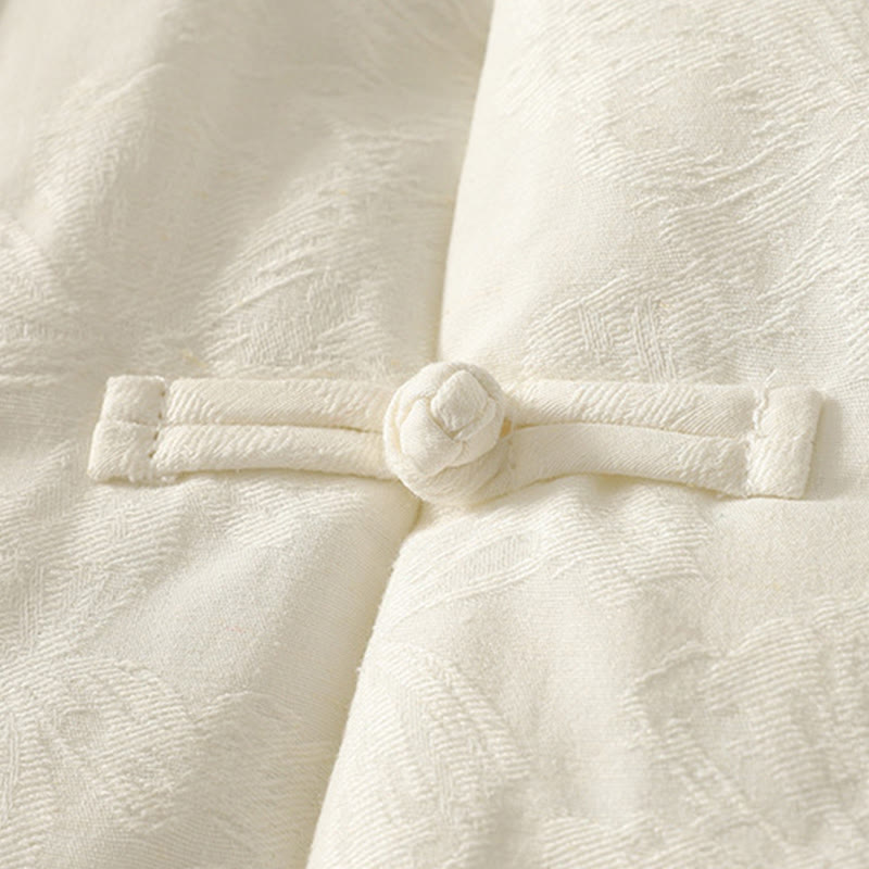 Buddha Stonesレディース 無地 フロッグボタンデザイン 長袖 コットンジャケット ポケット付き - image 9