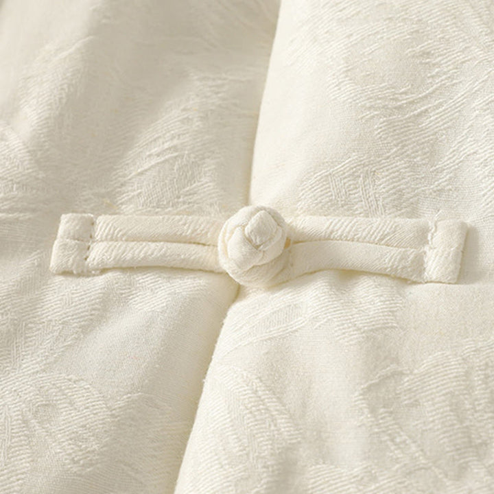 Buddha Stonesレディース 無地 フロッグボタンデザイン 長袖 コットンジャケット ポケット付き - image 9