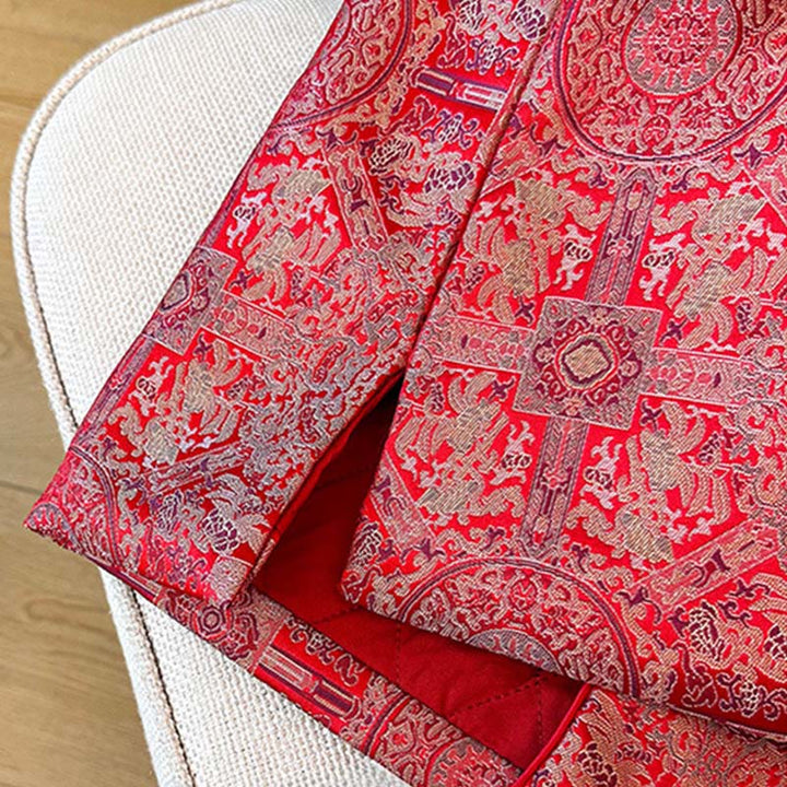 Buddha Stonesレディース ジャカード シンメトリーフローラル柄 長袖 コットンジャケット ポケット付き - image 12