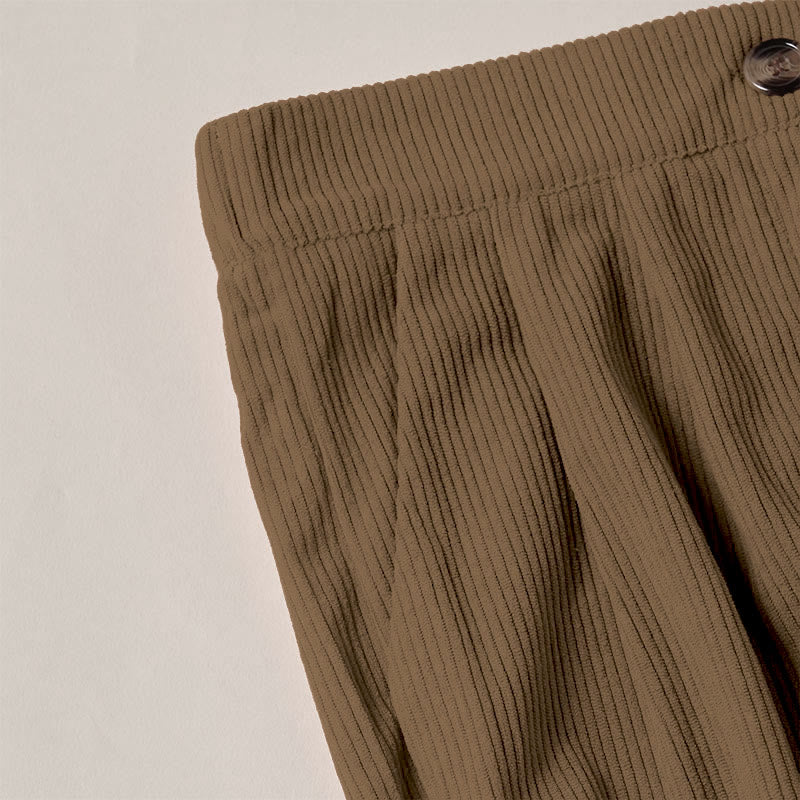 Buddha Stonesカジュアルコーデュロイストレートレッグレディースパンツ（ポケット付き） - image 4