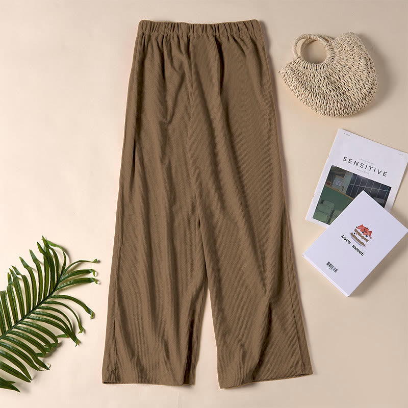 Buddha Stonesカジュアルコーデュロイストレートレッグレディースパンツ（ポケット付き） - image 1