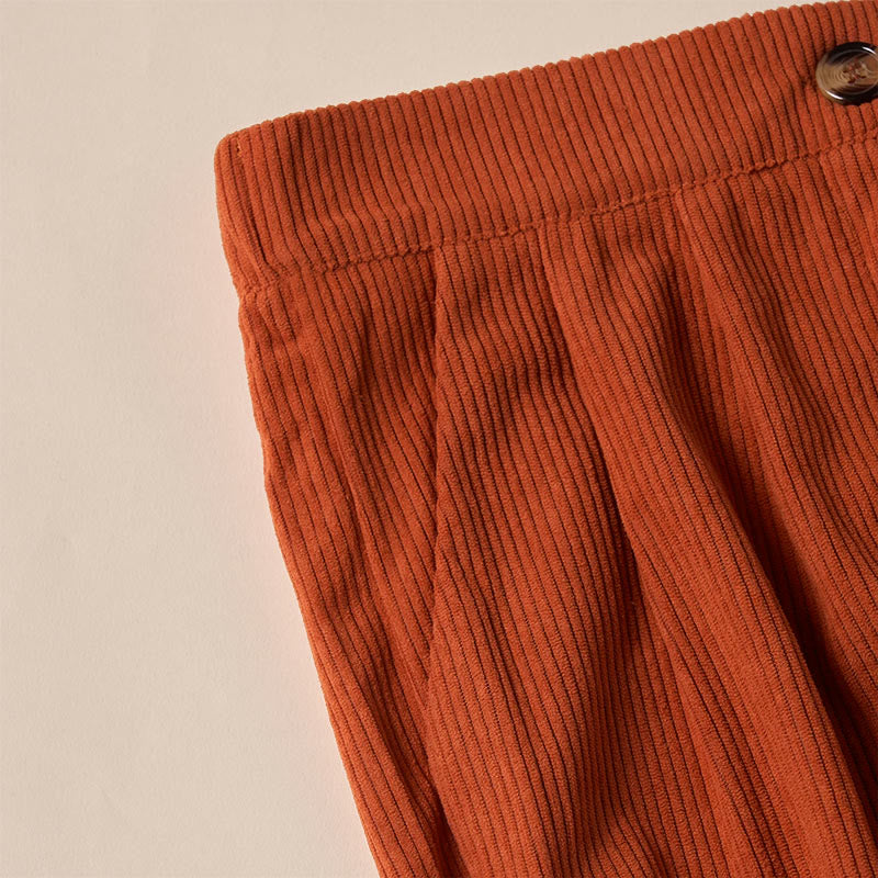 Buddha Stonesカジュアルコーデュロイストレートレッグレディースパンツ（ポケット付き） - image 33