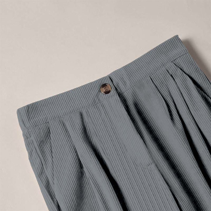 Buddha Stonesカジュアルコーデュロイストレートレッグレディースパンツ（ポケット付き） - image 37