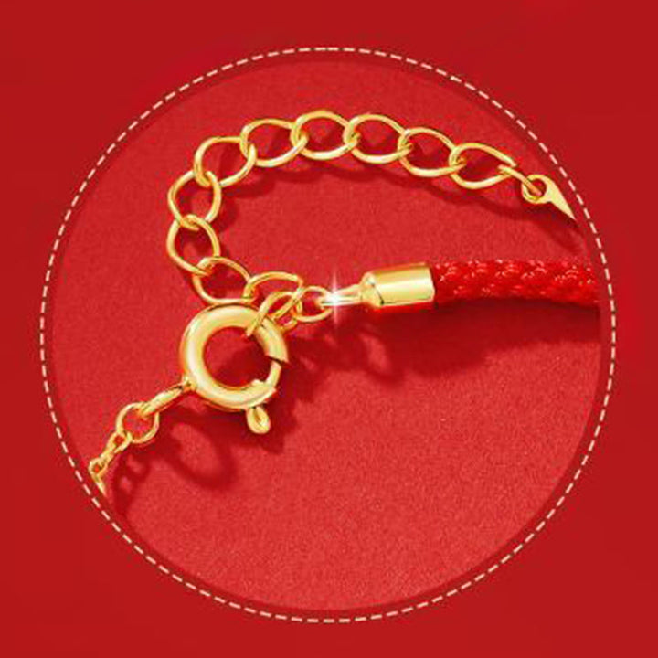 Buddha Stones和田翡翠 午年 925スターリングシルバー ジルコン 豊穣 レッドロープブレスレット - image 11