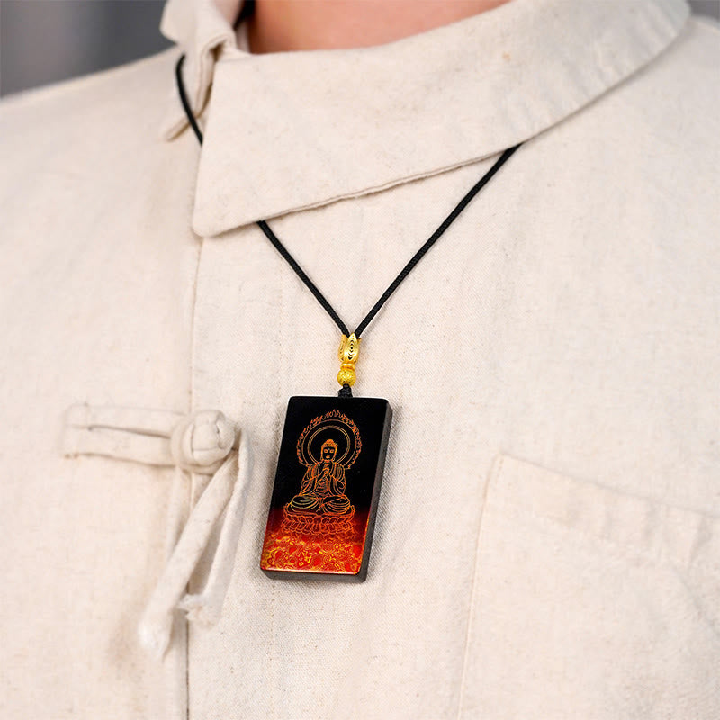 Buddha Stones十二支誕生仏福文字 漆工芸 白檀 ペンダントネックレス - image 27