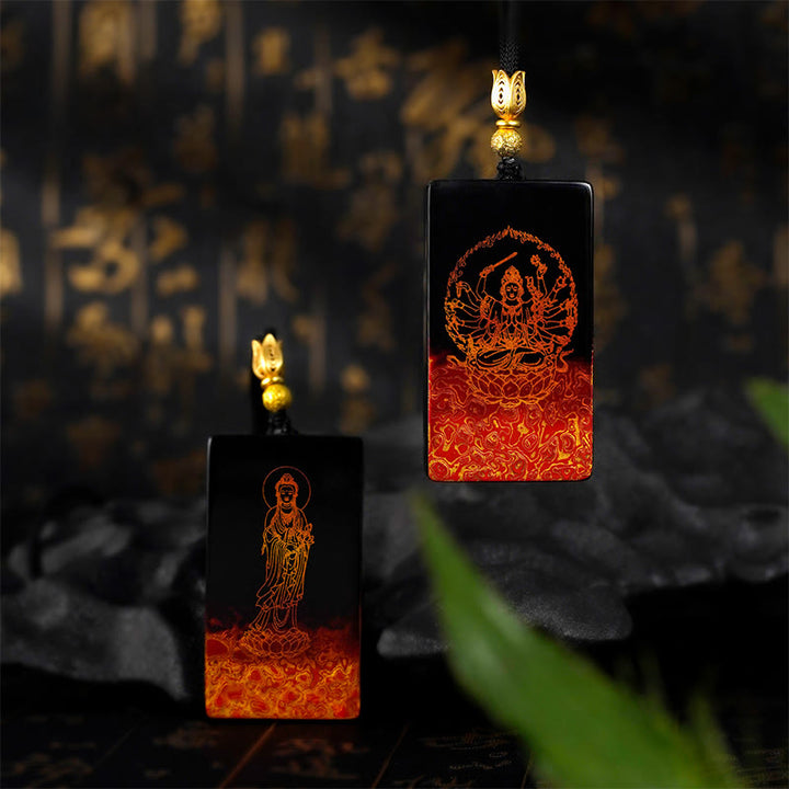 Buddha Stones十二支誕生仏福文字 漆工芸 白檀 ペンダントネックレス - image 23