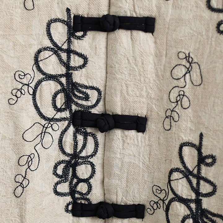 Buddha Stonesレディース 冬用 長袖 スタンドカラー フロッグボタン コットンパッド入り ポケット付きジャケット - image 22