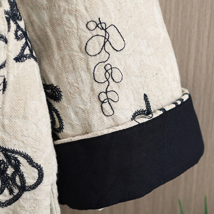 Buddha Stonesレディース 冬用 長袖 スタンドカラー フロッグボタン コットンパッド入り ポケット付きジャケット - image 24