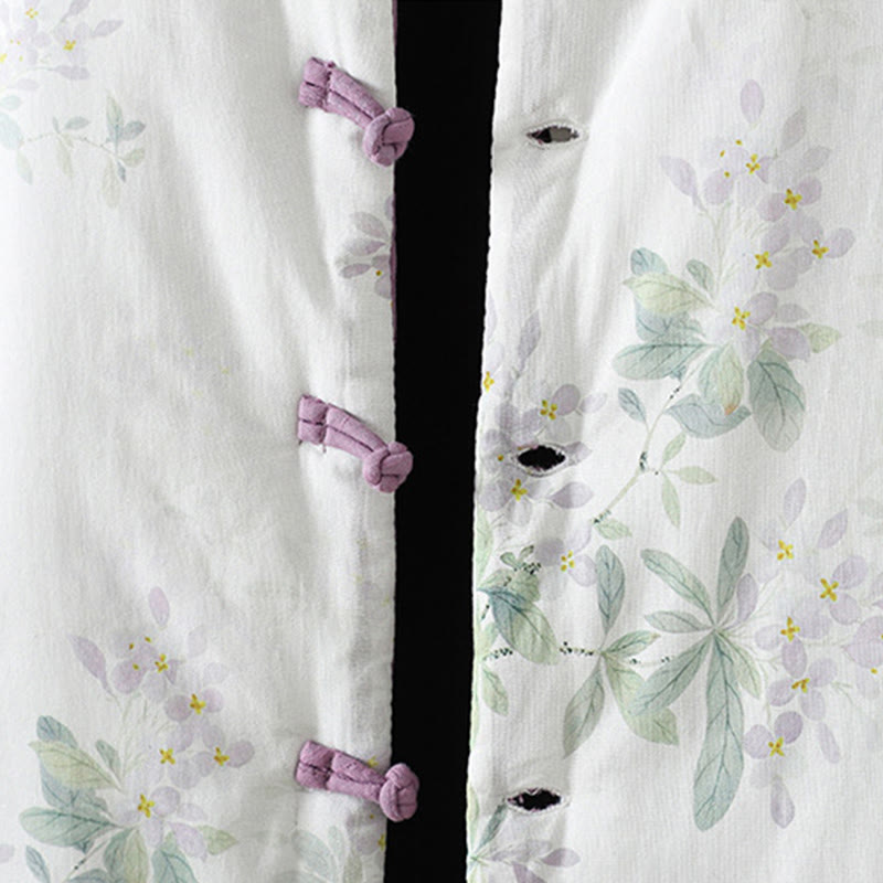 Buddha Stonesレディース プリント花柄 長袖 フロッグボタン コットンジャケット - image 7